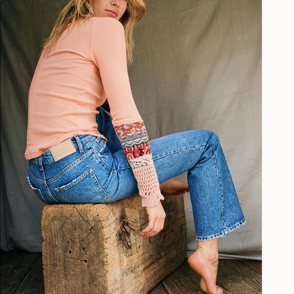 Free People In The Mix Cuff Top desert Orange - Picture 3 of 8